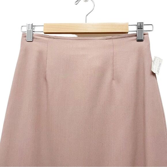 NWT MaxMara Beige Blush Wool Knee Length Pencil Skirt Size 6 Luxury Designer - Picture 5 of 12